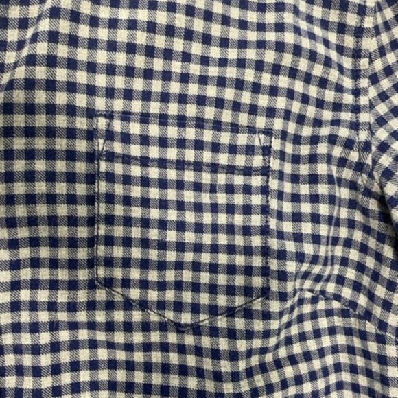 JOE FRESH Blue & Gray 100% Cotton Plaid Button Shirt ~ Size Small - Picture 3 of 14